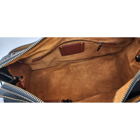 COACH 1941 Rogue Satchel Glovetanned Black Exotic - Picture 6 of 13